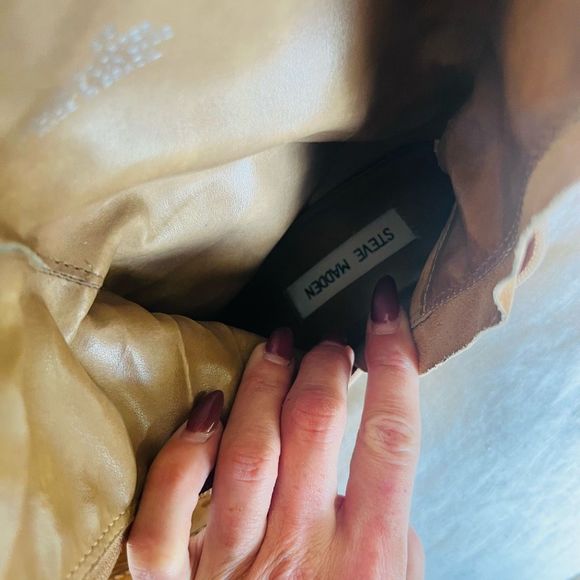 Steve Madden Kinko heeled square toe lugg sole boots side zip Vintage 90s EUC RA - Picture 2 of 9